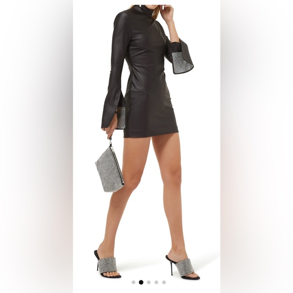 Alexander Wang Elegant Black Dress sequined sleeveless, size L